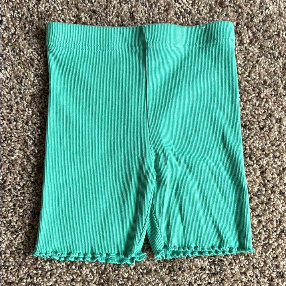 Garanimals Green Ribbed Lettuce Edge Shorts Toddler Girl 5T